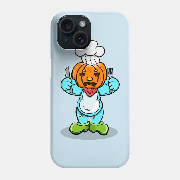 Monster Pumpkin Chef Phone Case by tedykurniawan12