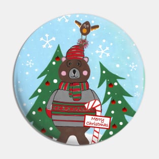 HAVE A  Beary Nice Christmas Pin