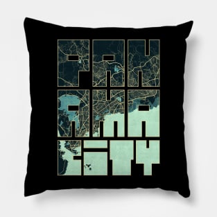 Panama City Map Typography - Summer Pillow