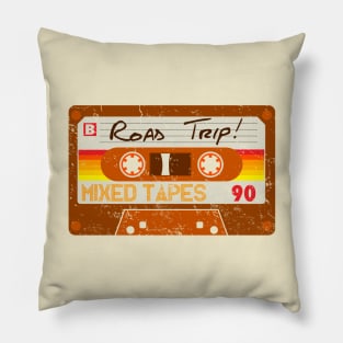 Retro Road Trip Cassette Pillow