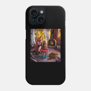 AI generated red fox making chocolate haunted doll Phone Case