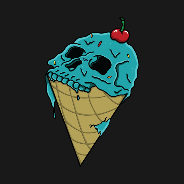 Ice Cream Skull by NickHamiltonArt