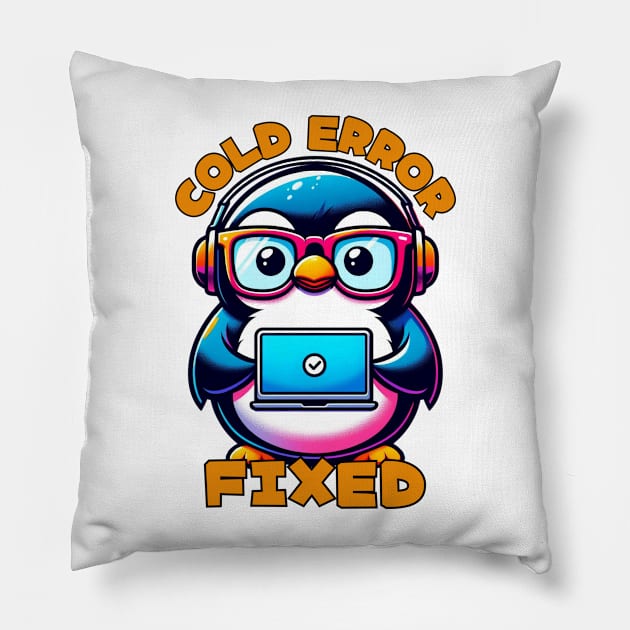 Penguin programmer Pillow by Japanese Fever