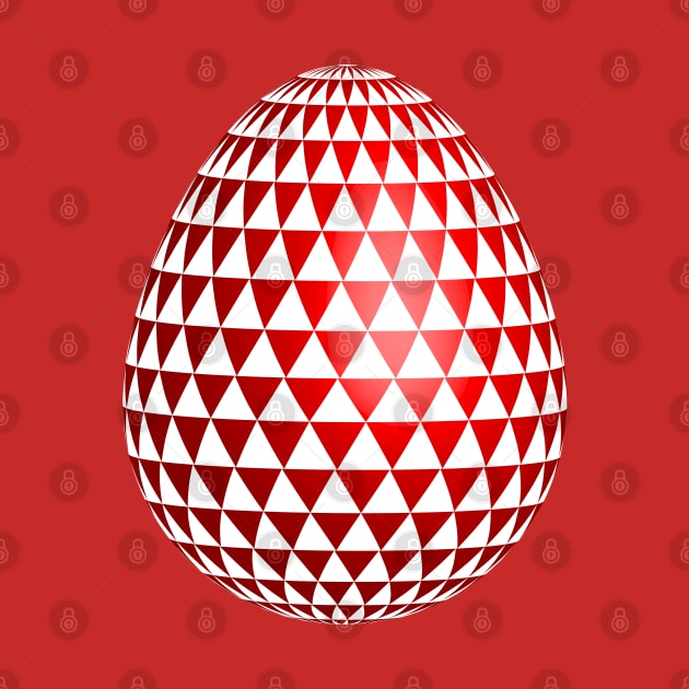 white and red egg by Desing_108