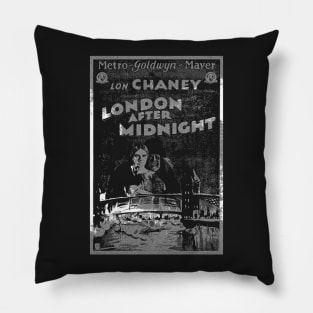 London After Midnight Tribute on Black Pillow