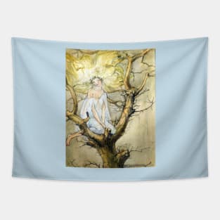 Fairy Girl in a Tree - Florence Anderson Tapestry