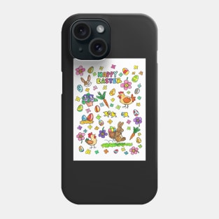 Colorful Happy Easter card Phone Case
