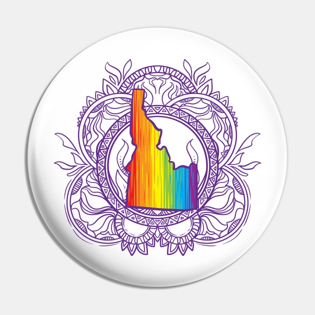 Idaho Mandala Pride Pin by Manfish Inc.