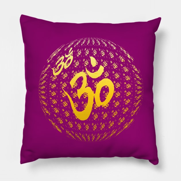 Spiritual Awakening OM Yoga Meditation Pillow by PlanetMonkey