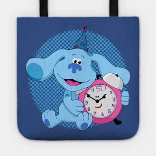 Blue with clock Tote