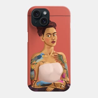 Frida and her Parrots Phone Case