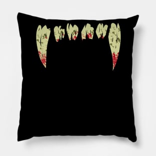 Bite Me! Bloody Werewolf Fangs Pillow