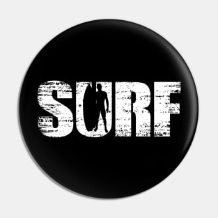 Distressed Look Surfing Gift For Surfers Pin