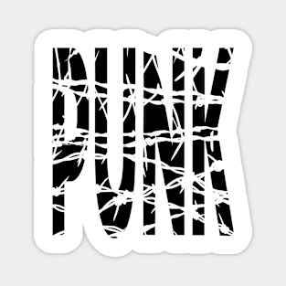 PUNK wire barbs black design Magnet