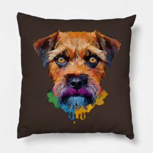 Cute Border Terrier Dog Pillow