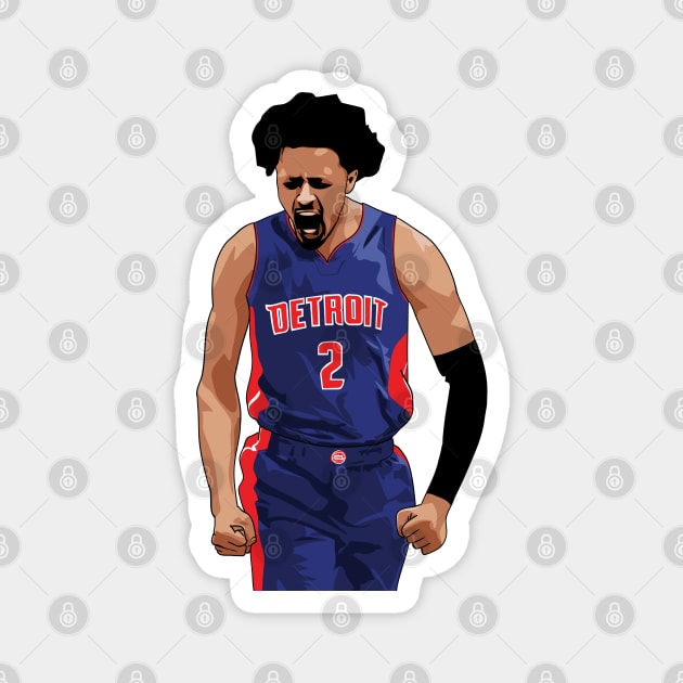 Cade Cunningham Vector Celebration Magnet by qiangdade