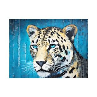 Leopard Animal Art Decor Paint Mosaic T-Shirt