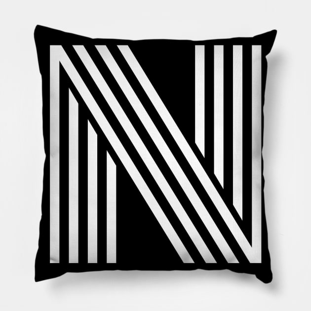 Alphabet N (Uppercase letter n), Letter N Pillow by maro_00