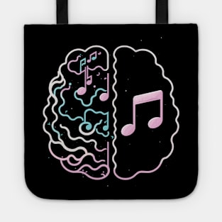 Musician Brain With Music Notes Tote