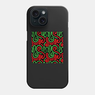 Red and Green abstrack Phone Case