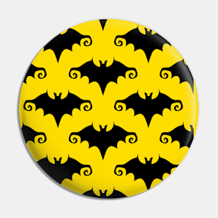 halloween yellow bats Pin