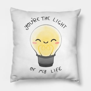 You are the light of my life lightbulb Pillow