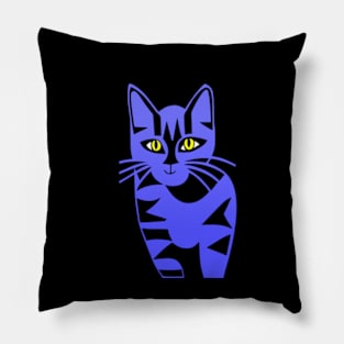 Curious Cat at Night Pillow