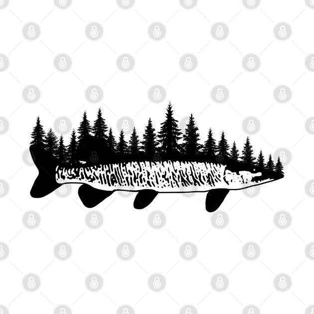 muskie fishing forest treeline tiger musky gift muskie muskie size chart