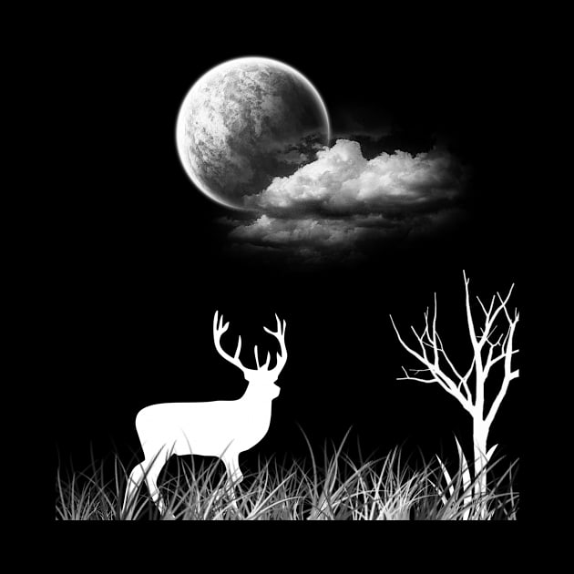 deer into the night by MAU_Design
