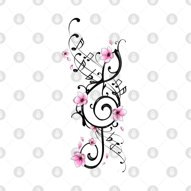 Treble clef by Mitalim