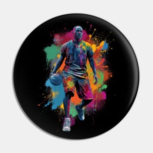 Basketball Player Illustration Pin