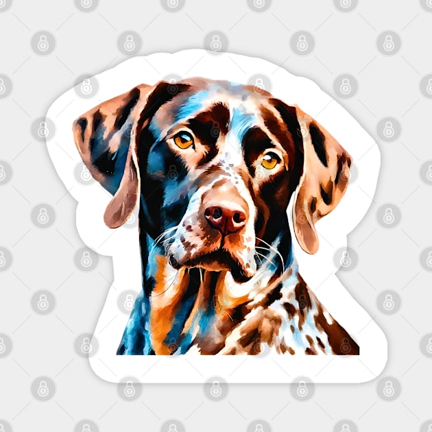 Soulful Impressionist German Shorthaired Pointer Magnet by Doodle and Things