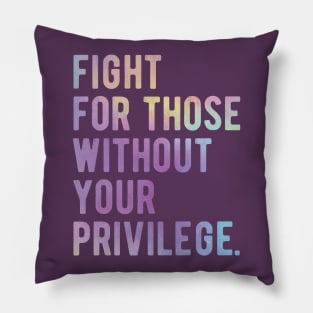 black lives matter masks Fight for those without your Privilege black ,hydro, Watercolor Pillow