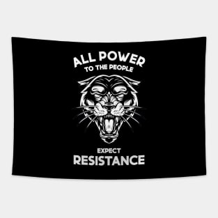 Black Panther Party All Power to the People Expect Resistance Tapestry