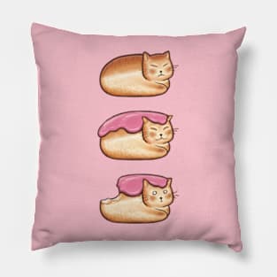 Cat Bread Loaf Strawberry Pillow