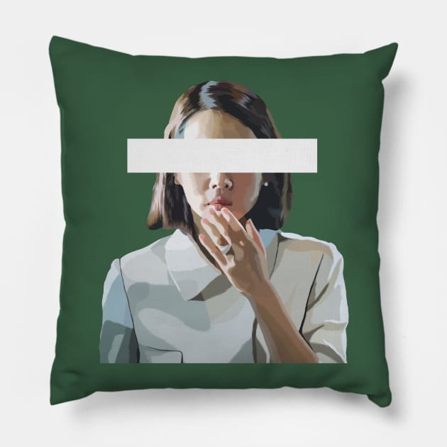 Appalled Face (Parasite) (No Eyes, no Title) Pillow by SpareFilm