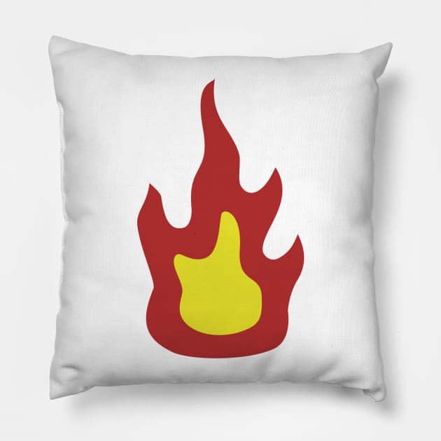 Camp Fire Flames v2 Pillow by Jason Bentley