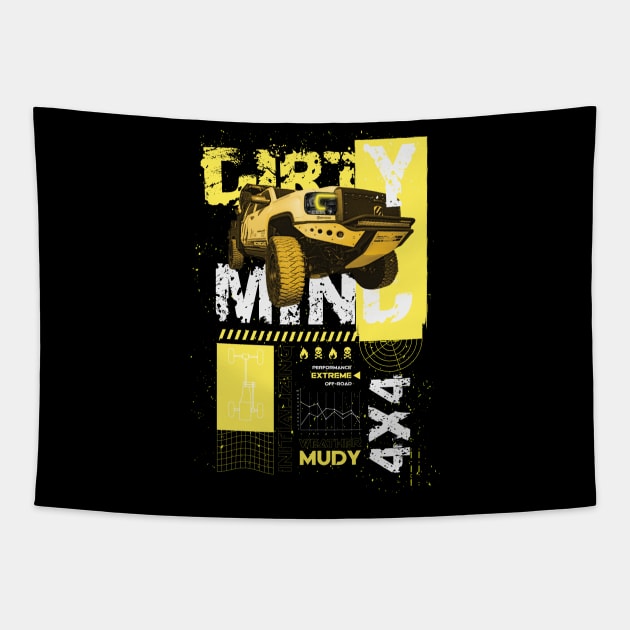 Dirty Mind 4x4 Tapestry by RadioaktivShop