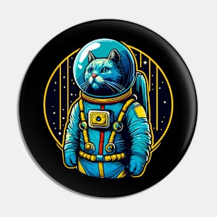 Astronaut cat Pin