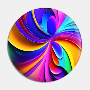 Bright colourful random swirls illustration Pin