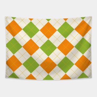 Vintage Argyle Pattern Tapestry