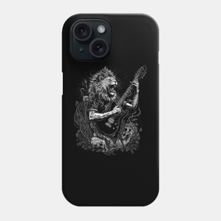 Lion Playing a Guitar Phone Case