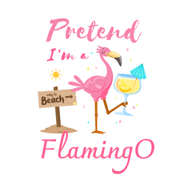 Pretend I'm a Flamingo Summer beach by CoolFuture