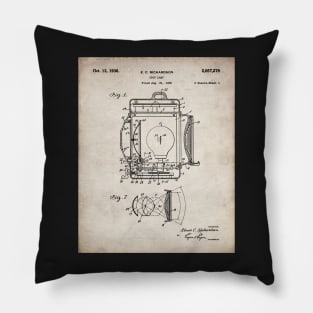 Film Spot Lamp Patent - Cinema Student Film Student Art - Antique Pillow