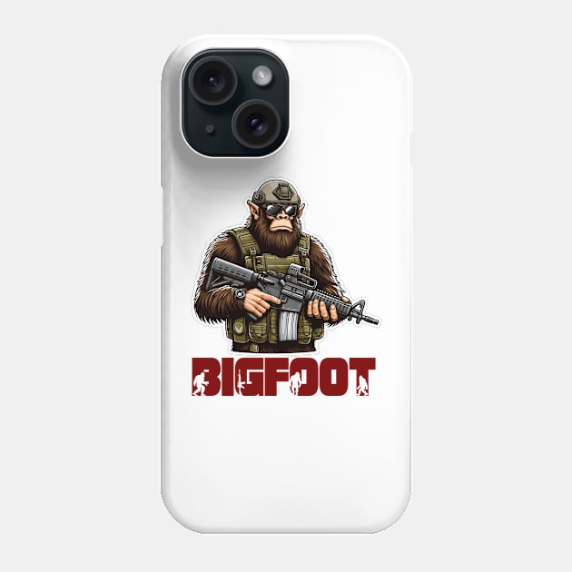 Tactical Bigfoot Phone Case by Rawlifegraphic