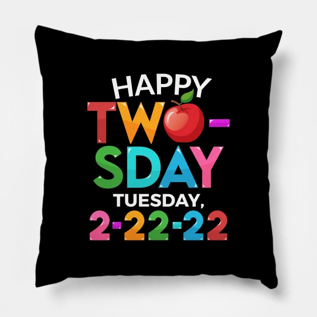 apple twosday 2 22 22 Pillow by Mstudio