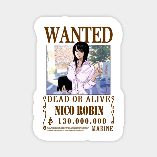 Nico Robin One Piece Wanted Magnet by Teedream