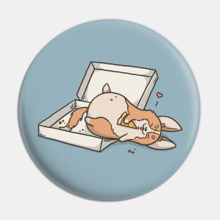 Pizza Coma Corgi Pin