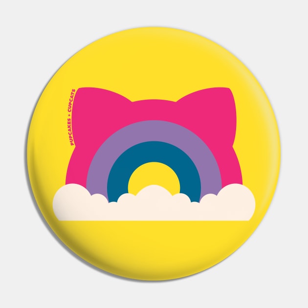 Bi Pride Cat Ear Rainbow Pin by Pupcakes and Cupcats
