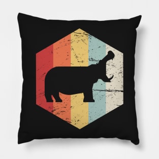 Retro 70s Hippo Pillow